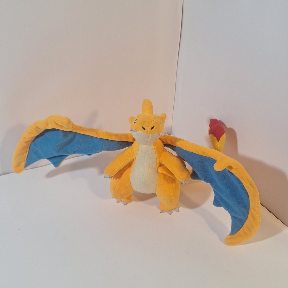 Mega Charizard Y Pokemon Center 9" Plush Stuffed Toy Poseable Wings Japan 2018